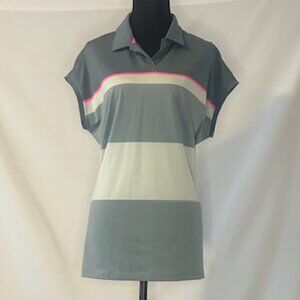 Nike Golf Tour Perf Sunset Striped Cap Sleeve Polo Sze XL NWT Tennis, Pickleball